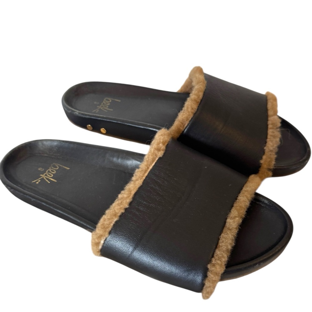 beek Gallito Shearling Sandals black 8